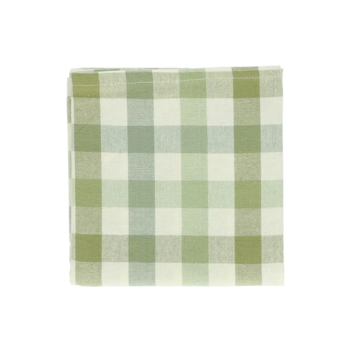 Theedoek, katoen, geruit, groen