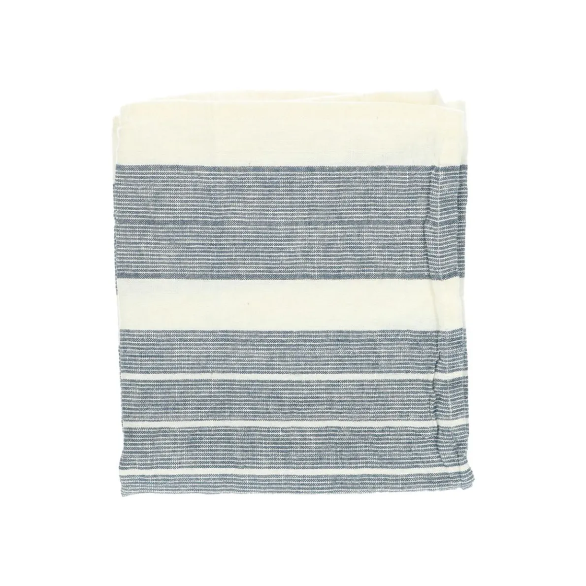Theedoek, linnen/katoen, streep blauw 50 x 70 cm