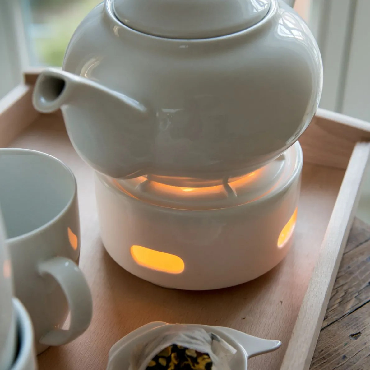 Theelicht, porselein