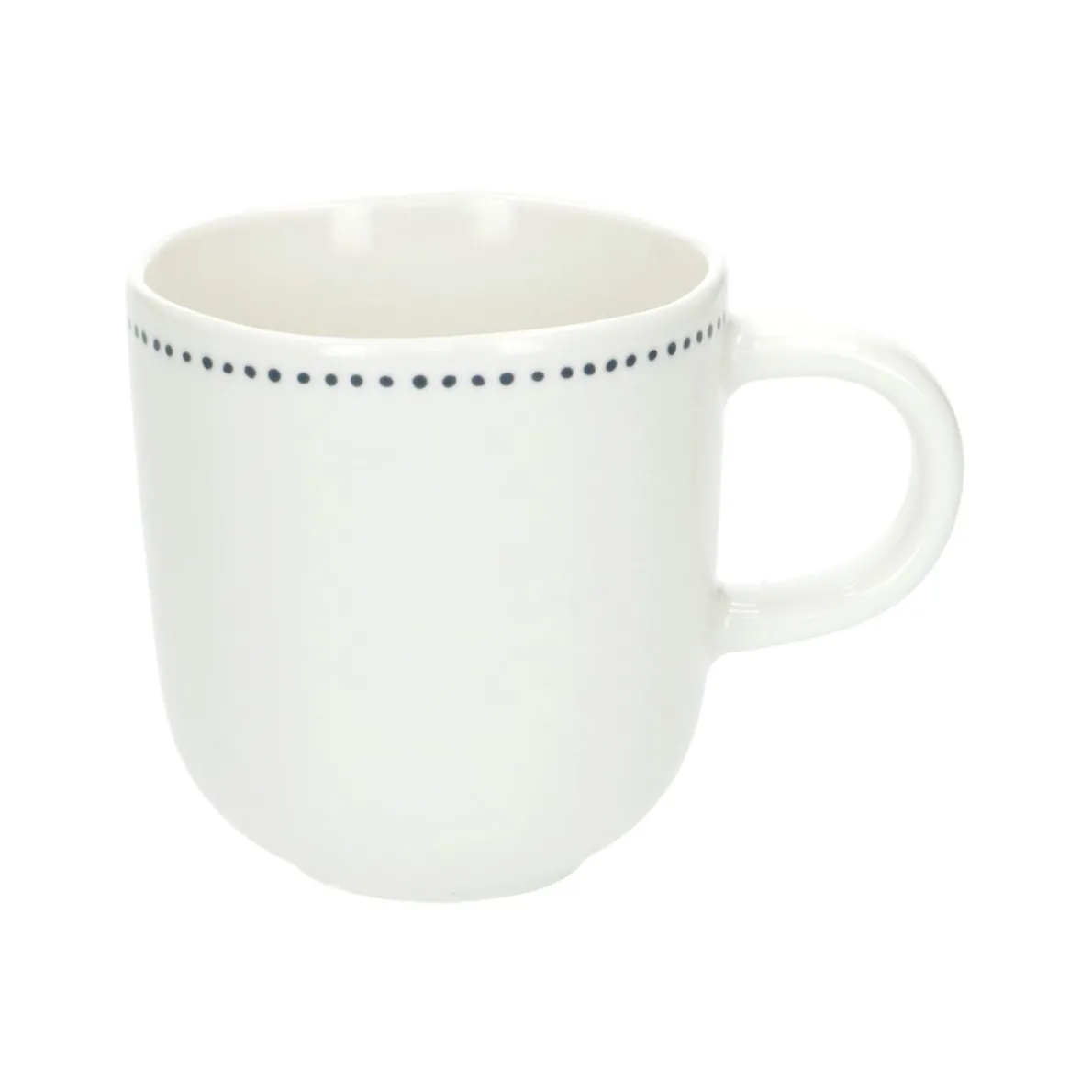 Theemok blauwe stip, organisch, porselein, Ø 9 cm