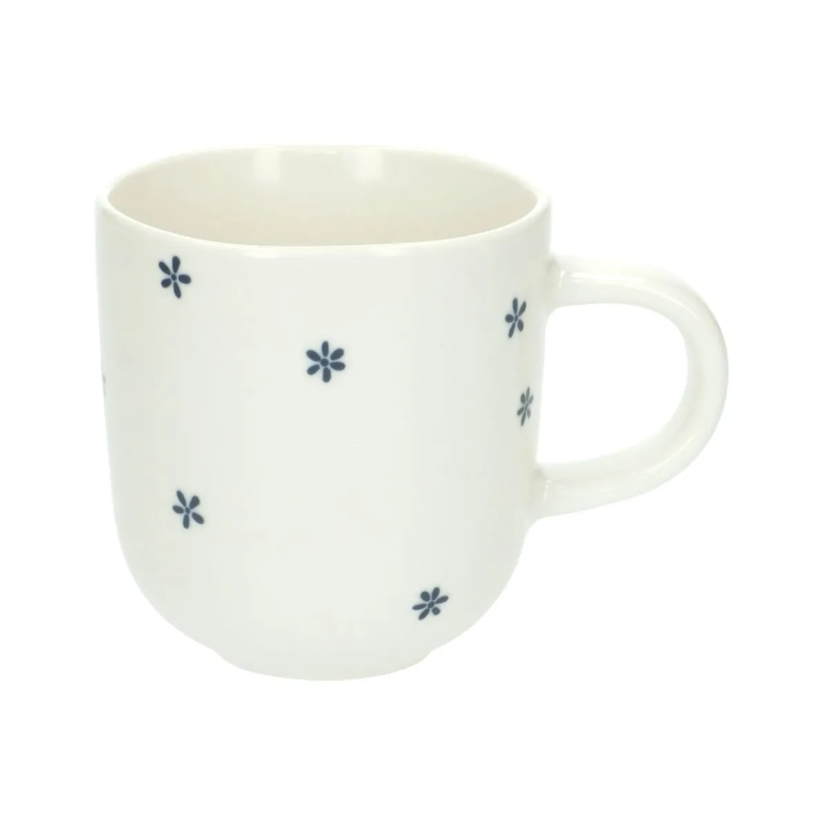 Theemok met bloemetjes, organisch, porselein, Ø 9 cm