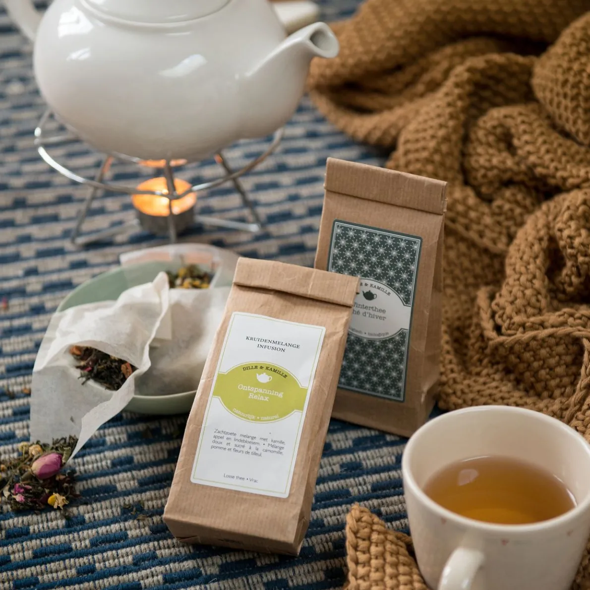 Theepot 'Cameo', porselein, 1,2 liter