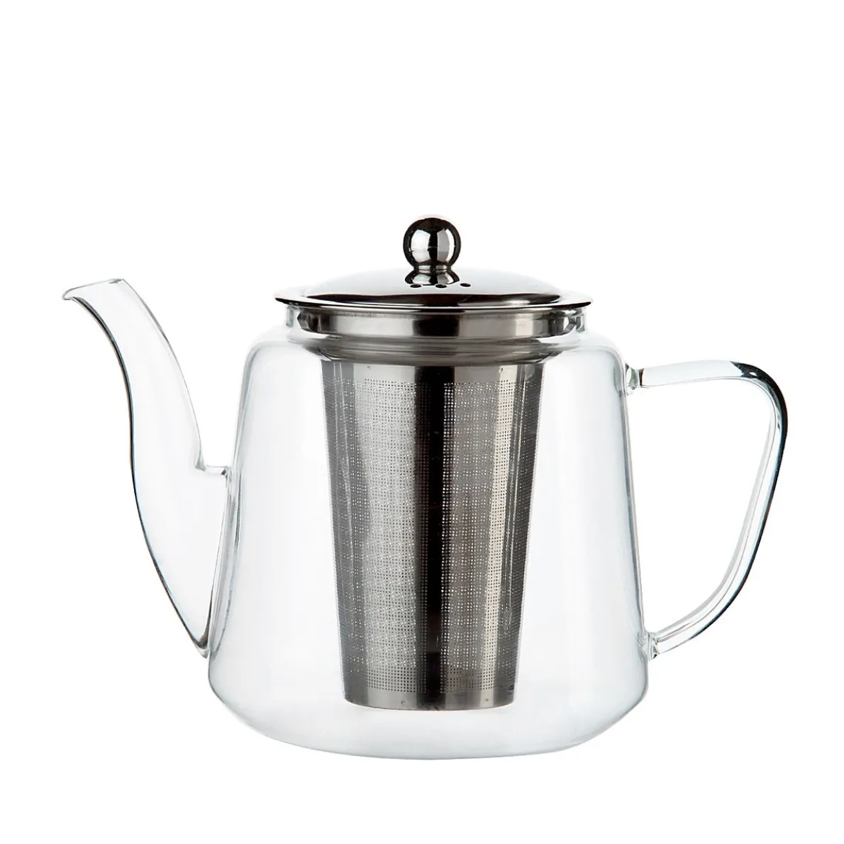 Theepot met theezeefje, recht, glas, 1.1 l