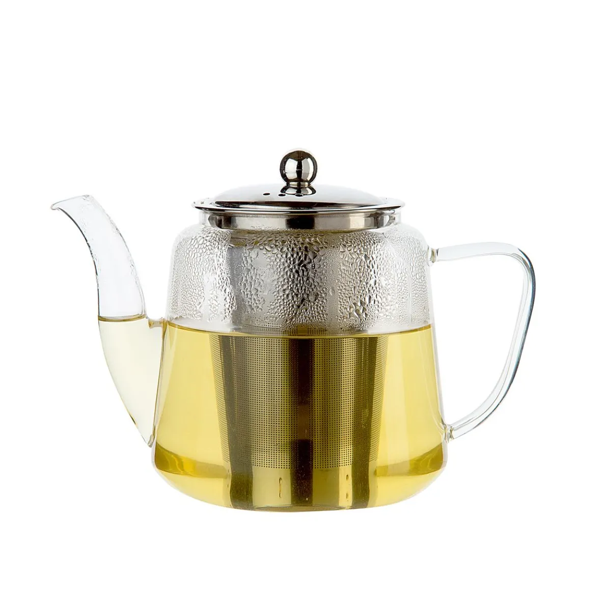 Theepot met theezeefje, recht, glas, 1.1 l