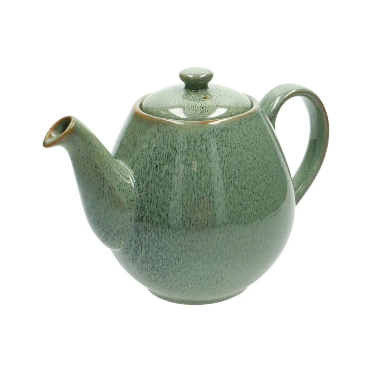 Theepot reactief glazuur, steengoed, groen, 1.8 l