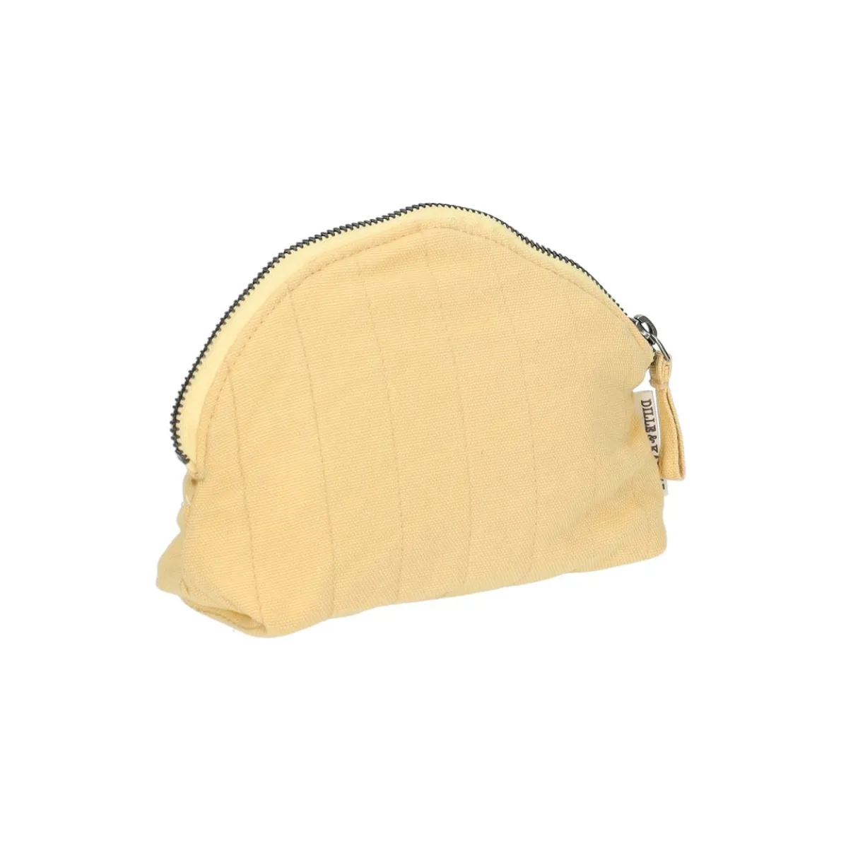 Toilettas klein, biologisch katoen, geel 18 x10 x 6 cm