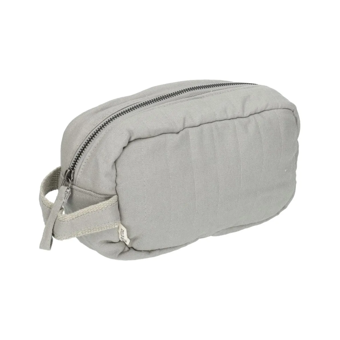 Toilettas middel, biologisch katoen, grijsblauw 20 x 12 x 9 cm