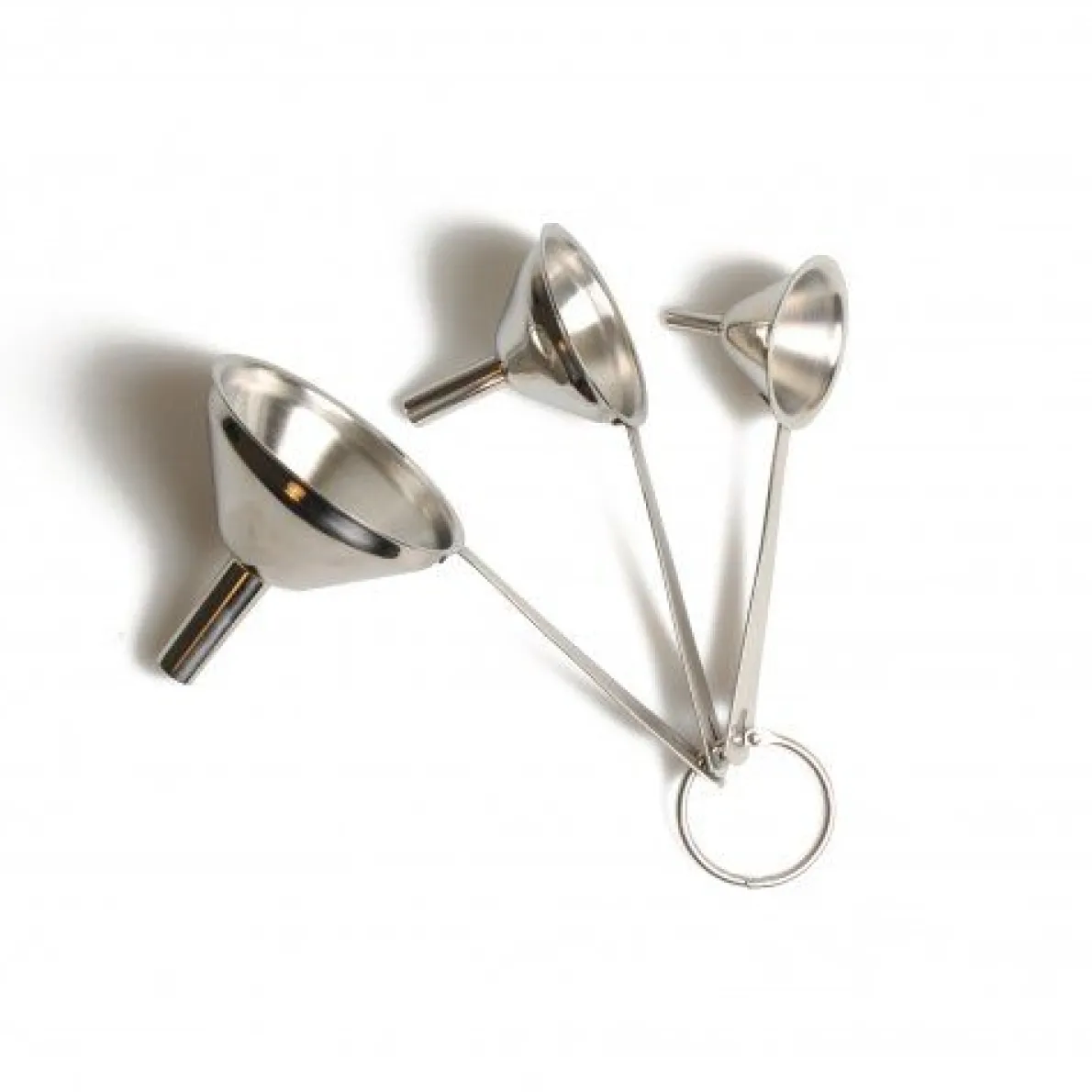 Trechtertjes, set van 3, rvs