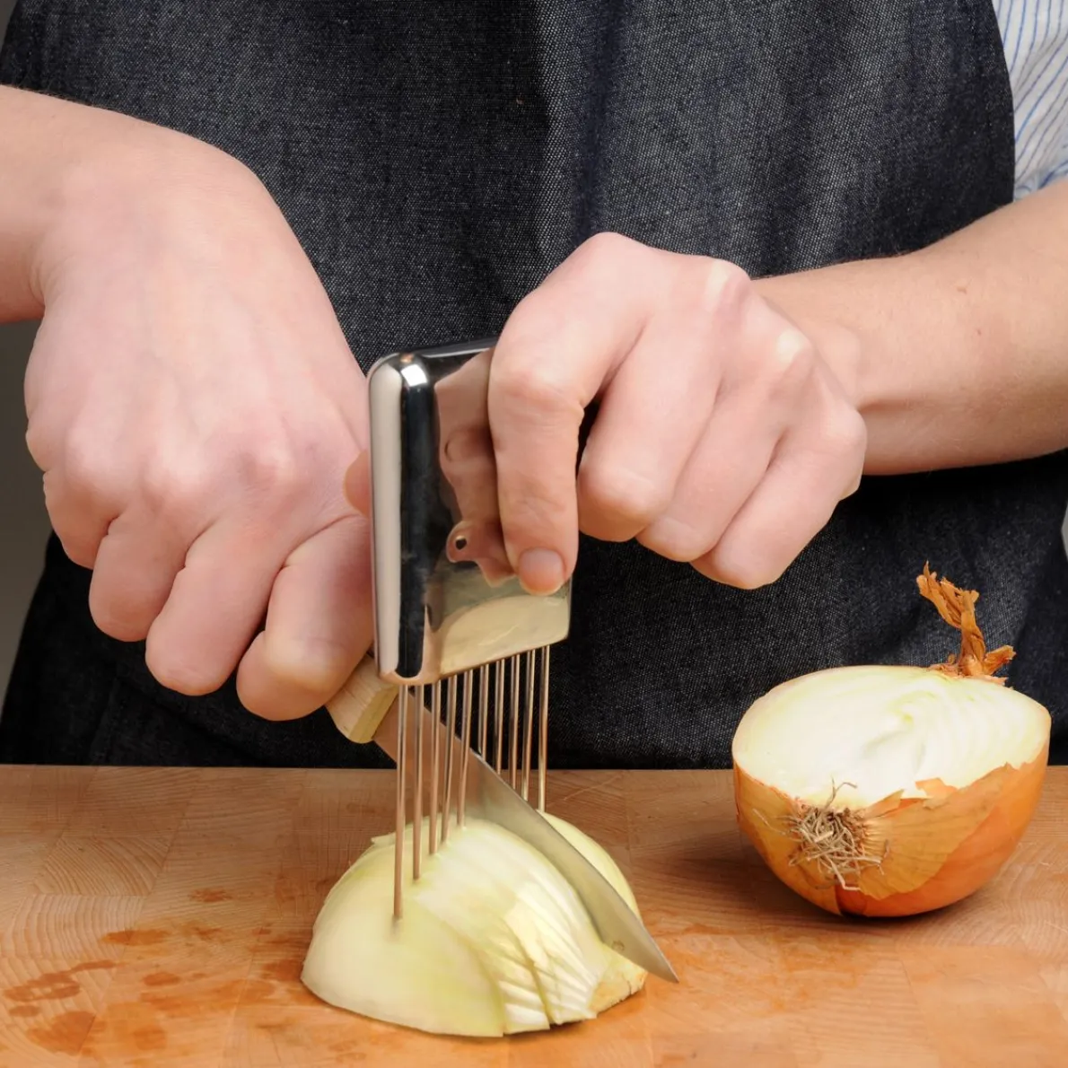 Uienkam, roestvrij staal, 14 x 6,5 cm