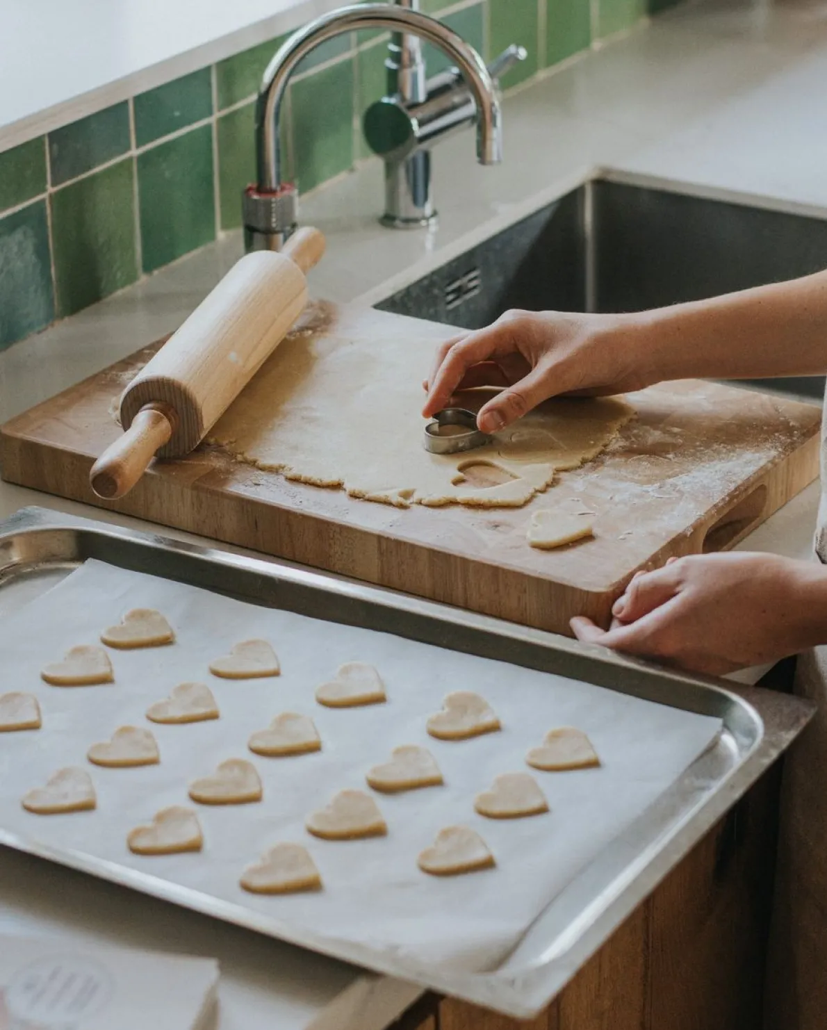 Uitsteekvorm voor koekjes, hart, roestvrij staal, 4 cm
