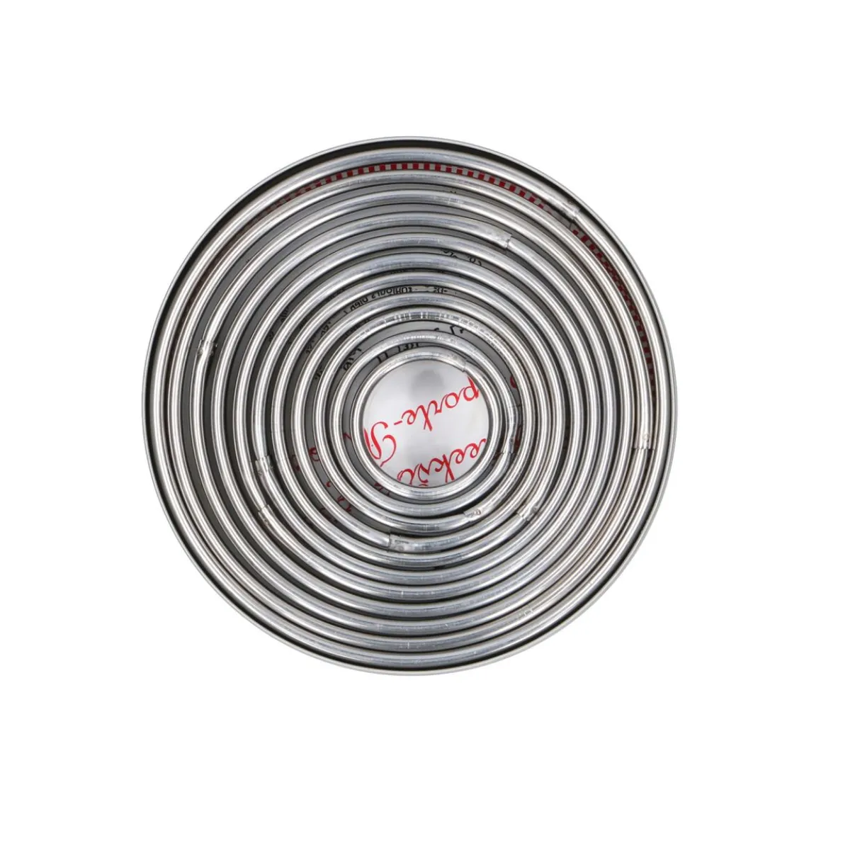 Uitsteekvormpjes in blik, rondjes