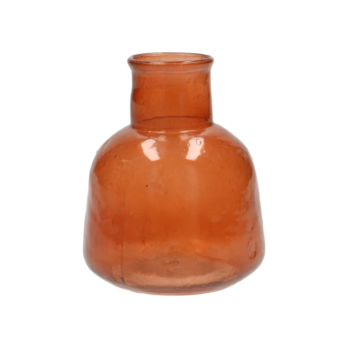 Vaasje, gerecycled glas, terracotta
