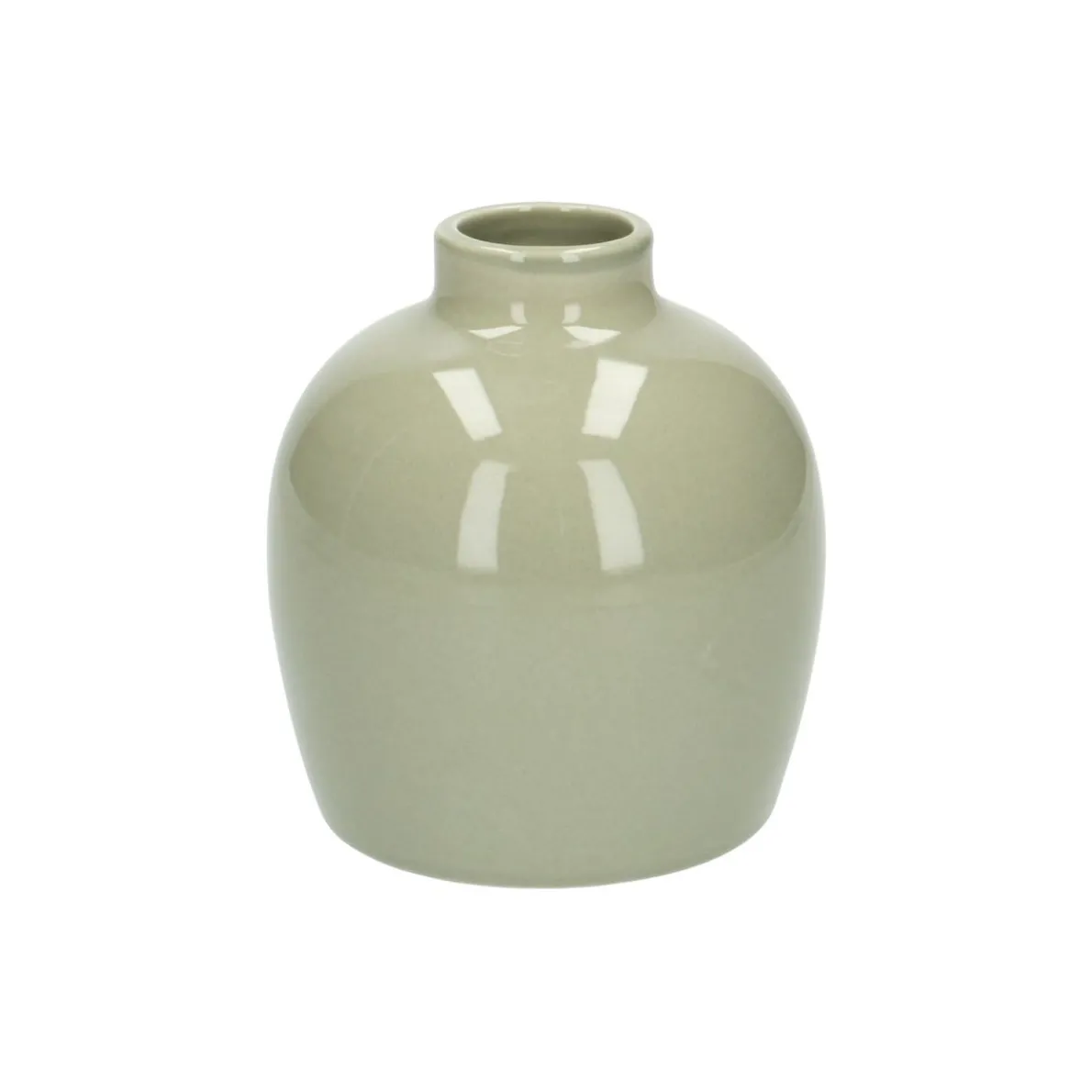Vaasje, porselein, lichtgroen, 10 x 11 cm