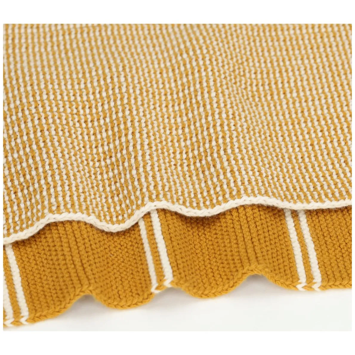 Vaatdoekjes, gebreid katoen, okergeel, 2 stuks, 25 x 25 cm