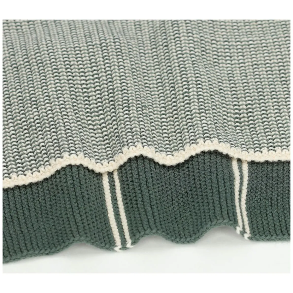 Vaatdoekjes, gebreid katoen, donkergroen, 2 stuks, 25 x 25 cm