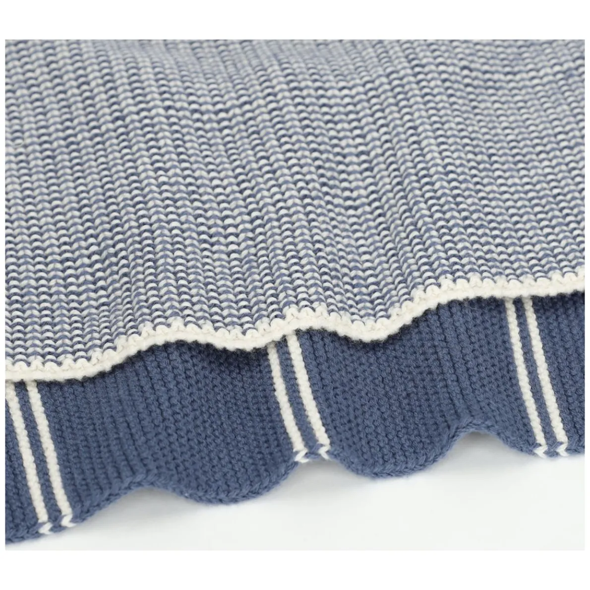 Vaatdoekjes, gebreid katoen, blauw, 2 stuks, 25 x 25 cm