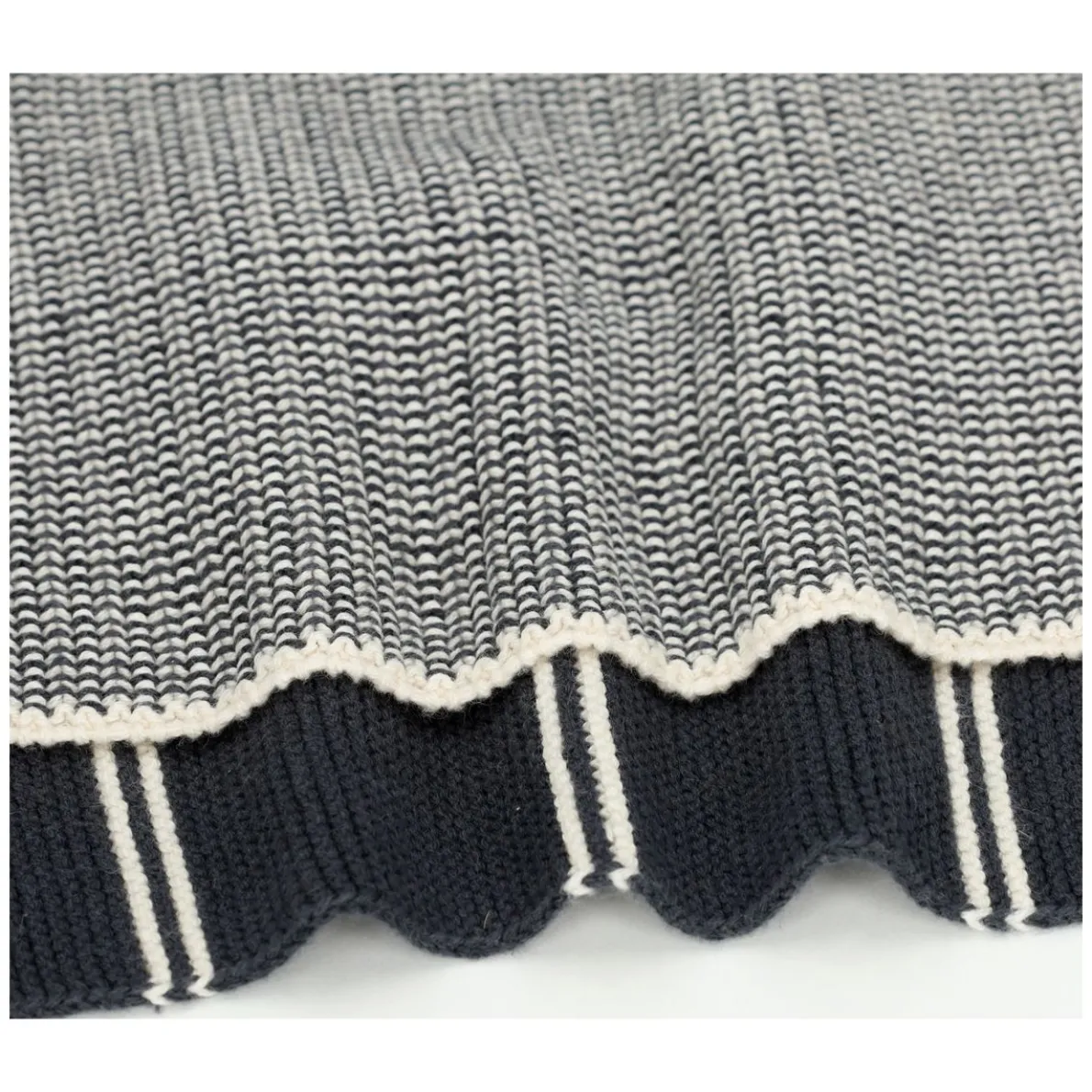 Vaatdoekjes, gebreid katoen, donkergrijs, 2 stuks, set 2, 25 x 25 cm