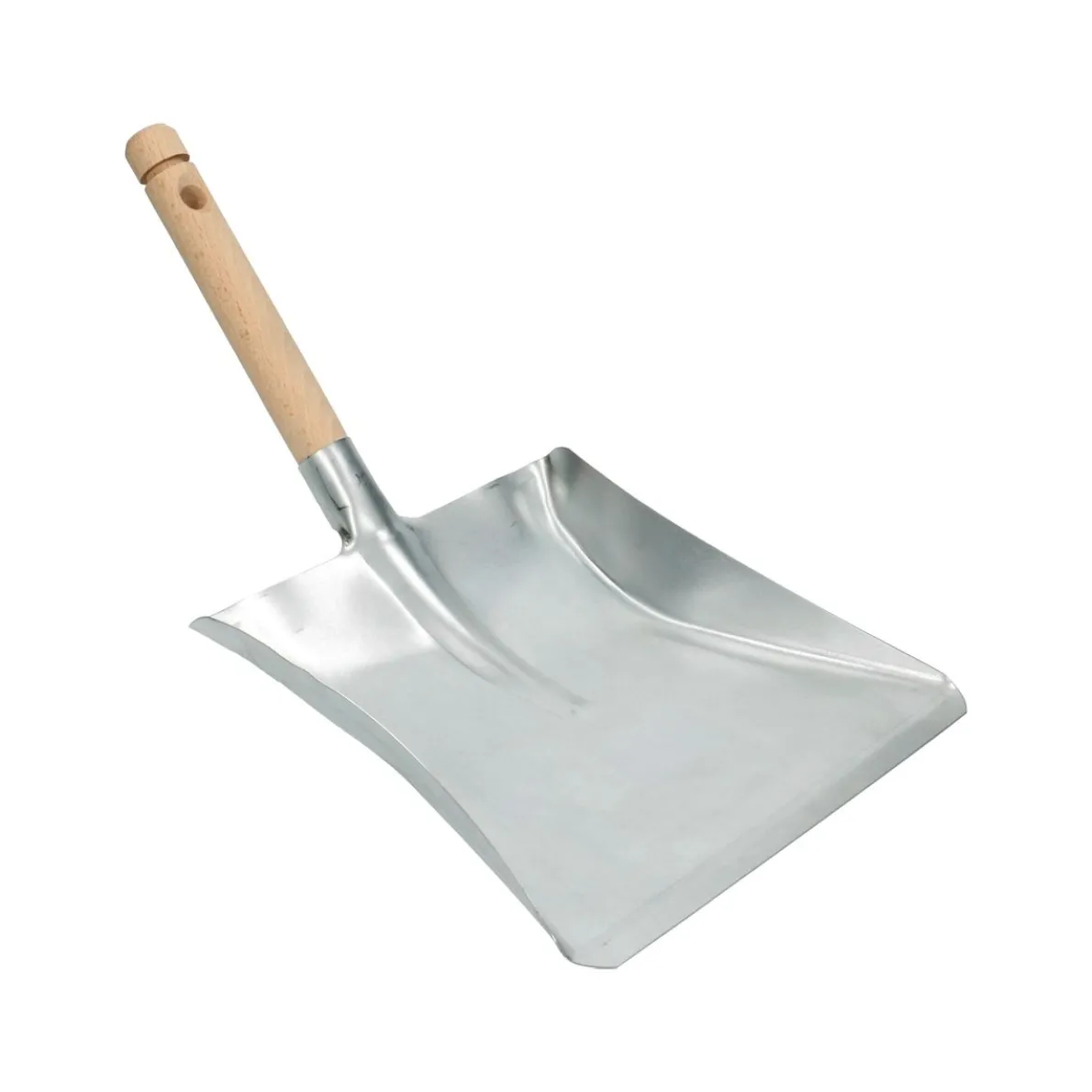 Veegblik, metaal met houten steel