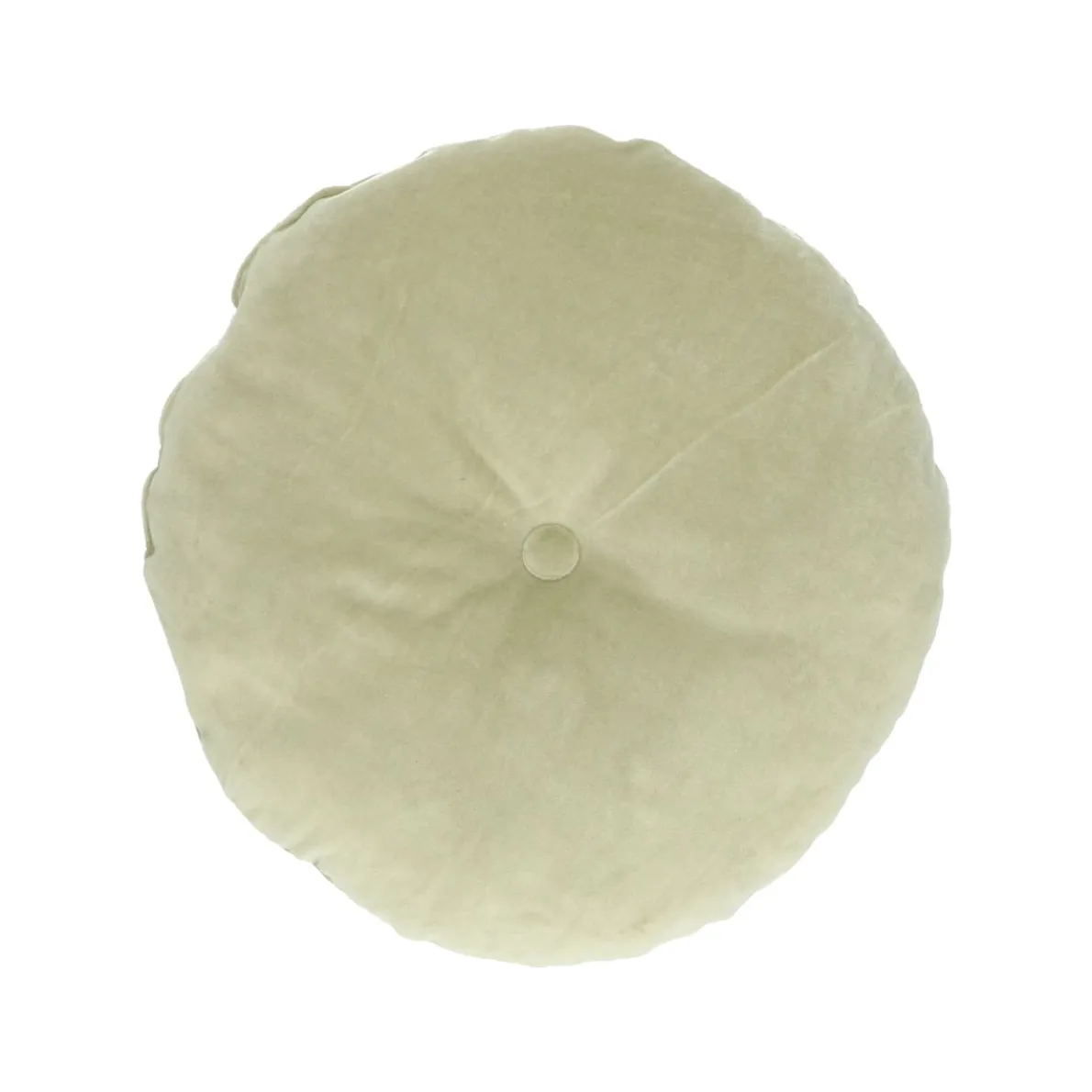 Velours kussen, bio-katoen, celadon, rond
