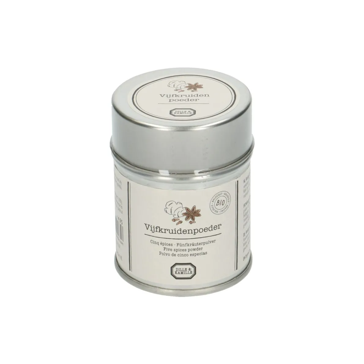 Vijfkruidenpoeder, biologisch, blikje, 45 g