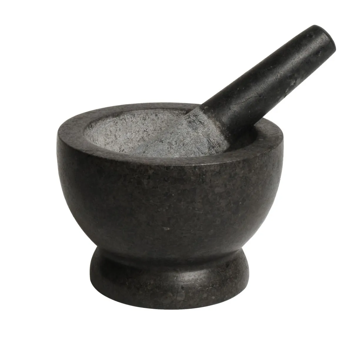 Vijzel, zwart graniet, Ø 17 cm