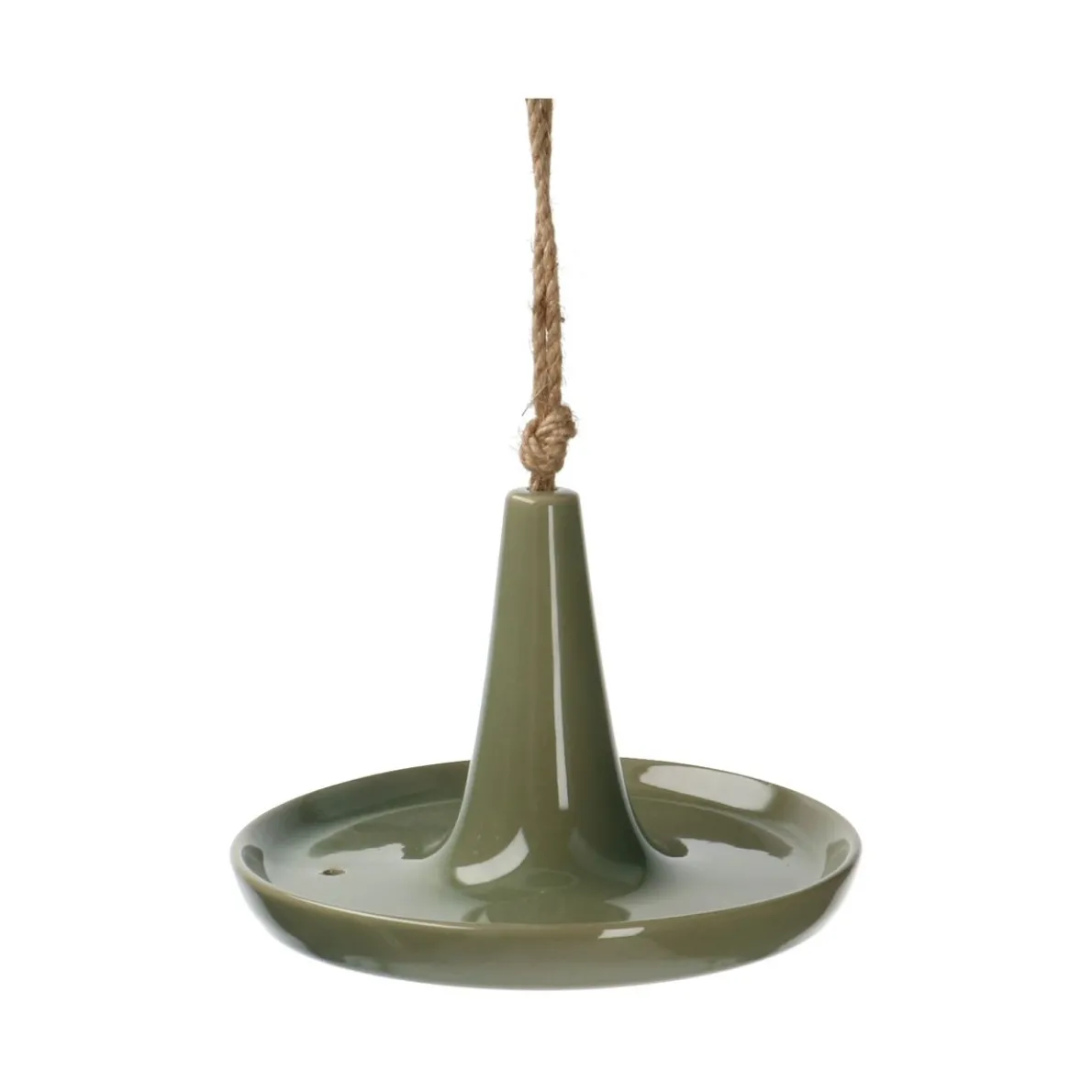 Vogelvoeder, porselein, groen, groot