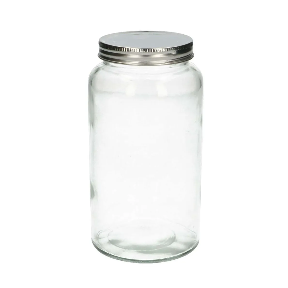 Voorraadpot, glas en metaal, 780 ml