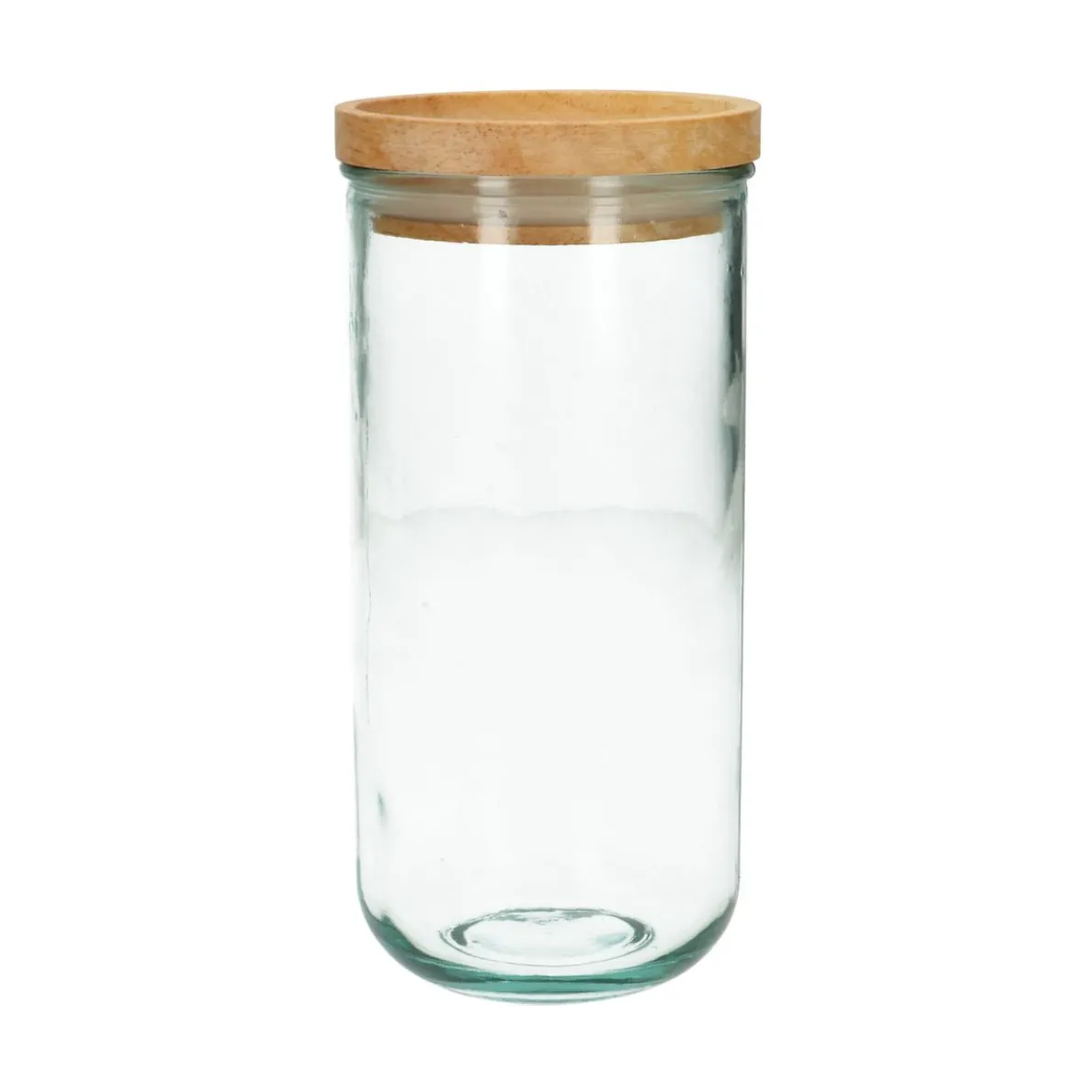 Voorraadpot met bamboe deksel, gerecycled glas, 820 ml