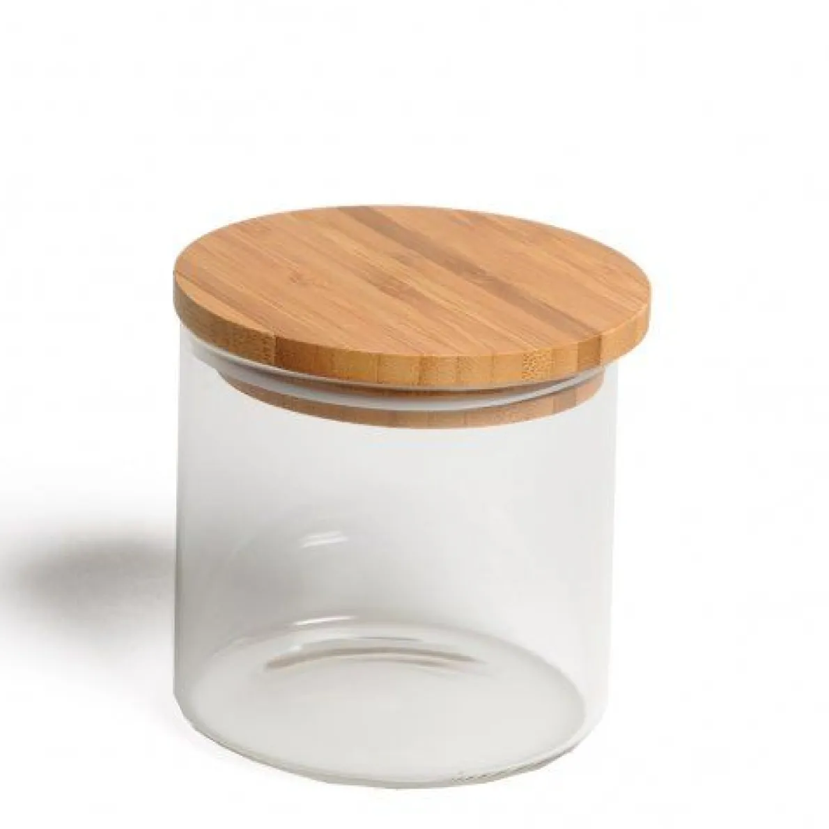 Voorraadpot met bamboe deksel, glas, 450 ml