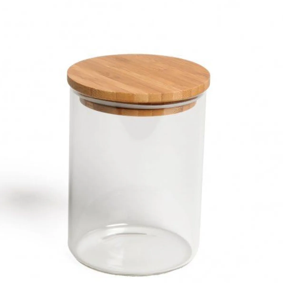 Voorraadpot met bamboe deksel, glas, 700 ml
