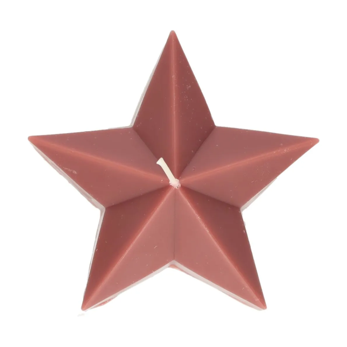 Vormkaars, ster groot, roodbruin, Ø12 X 6,3 cm