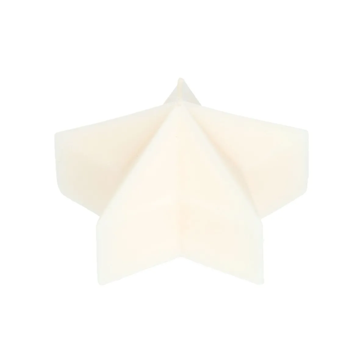 Vormkaars, ster groot, offwhite, Ø12 X 6,3 cm