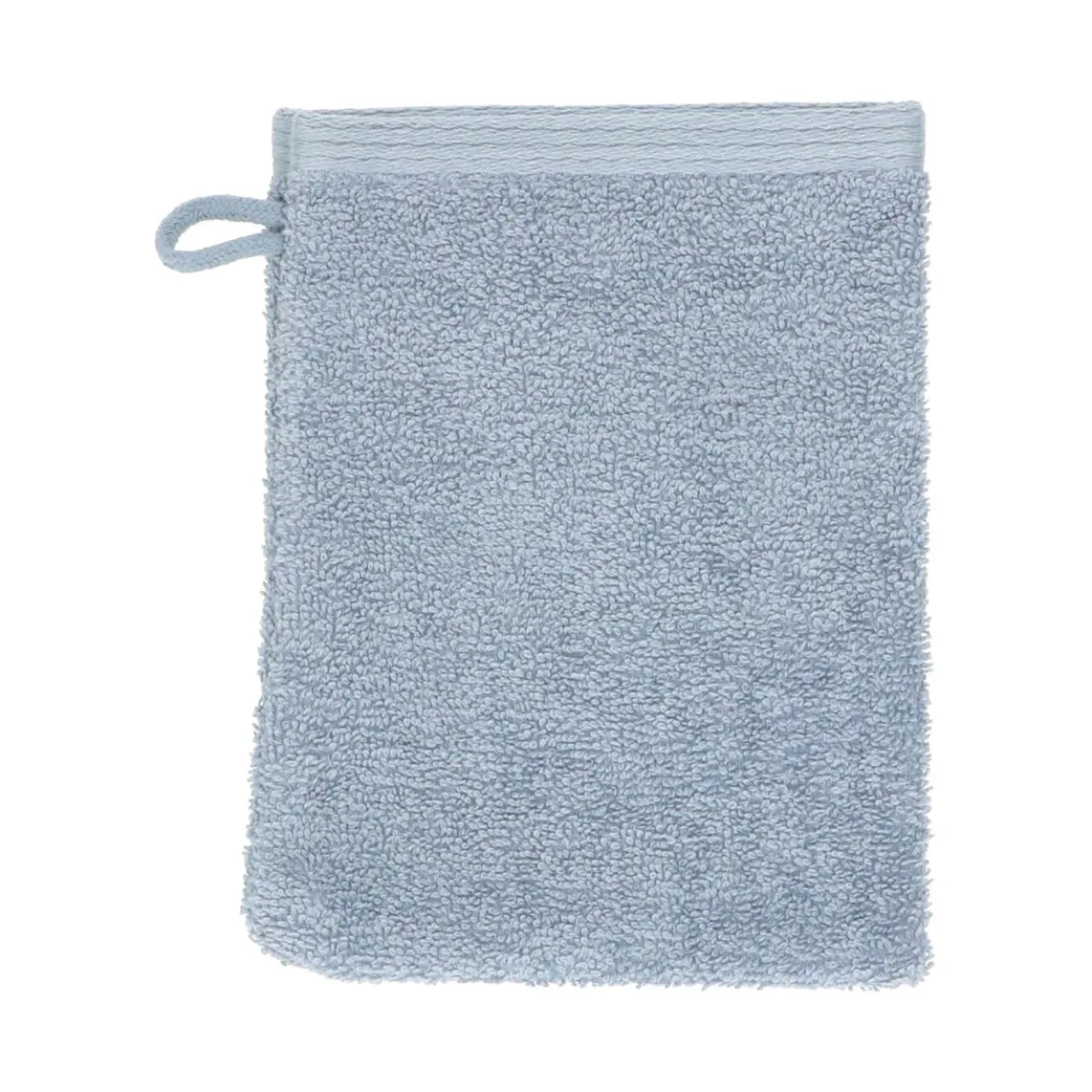 Washandje, gerecyclede katoen, lichtblauw, 15 x 21 cm