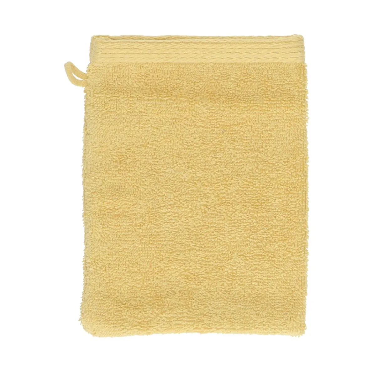 Washandje, Recycled katoen, Korengeel, 15 x 21 cm