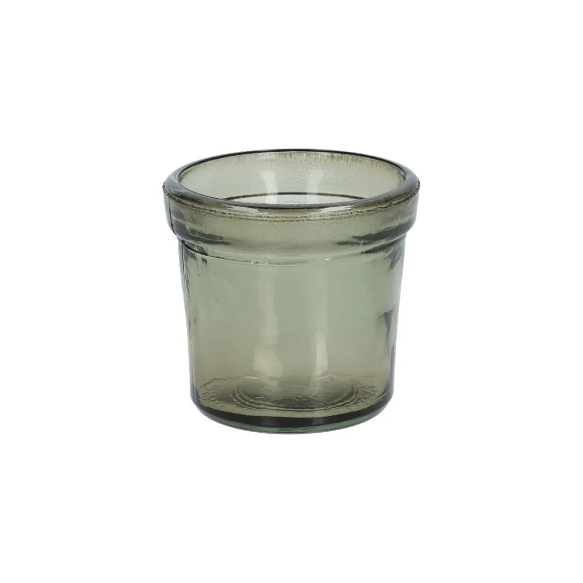 Waxinelichthouder, gerecycled glas, groen, Ø7 cm