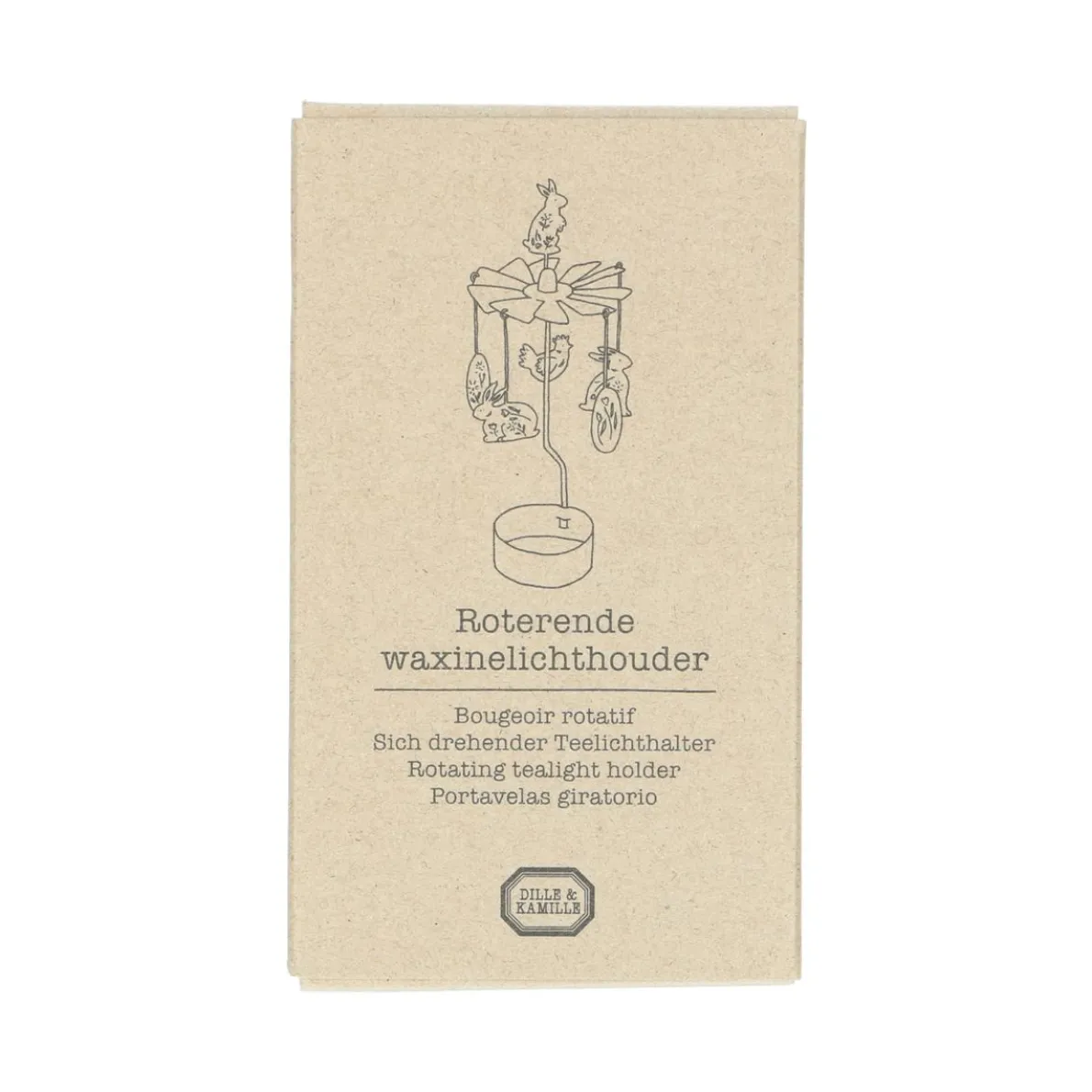 Waxinelichthouder draaiend, Pasen, metaal, ca. 15 cm