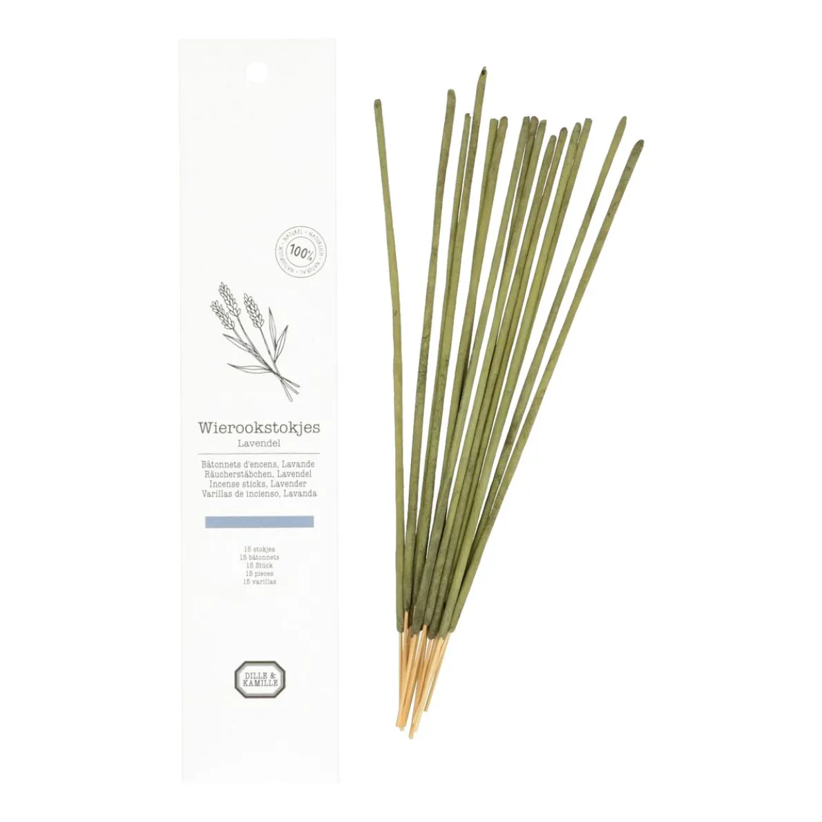 Wierookstokjes, lavendel, 15 stuks