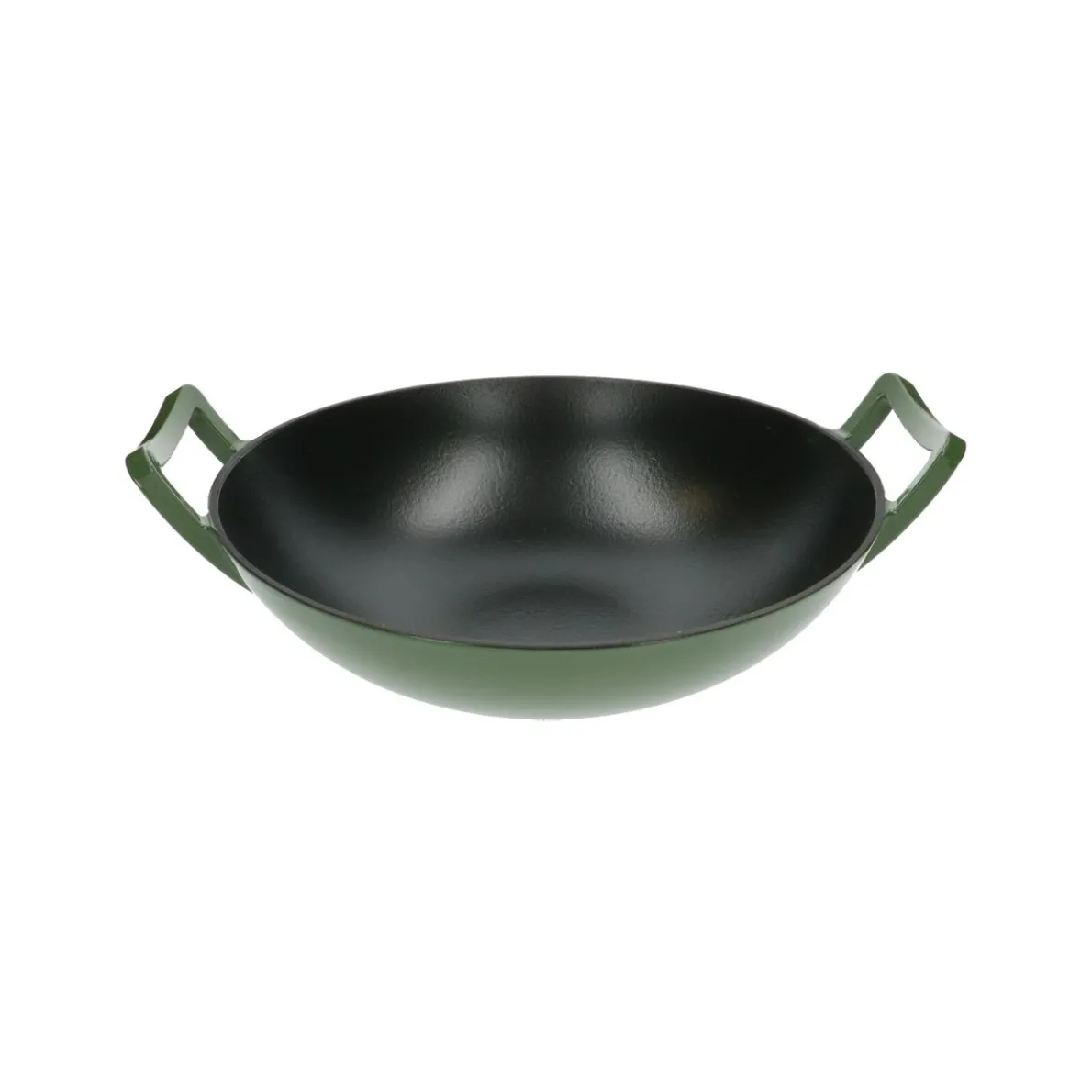 Wok, gietijzer, groen, Ø 36 cm