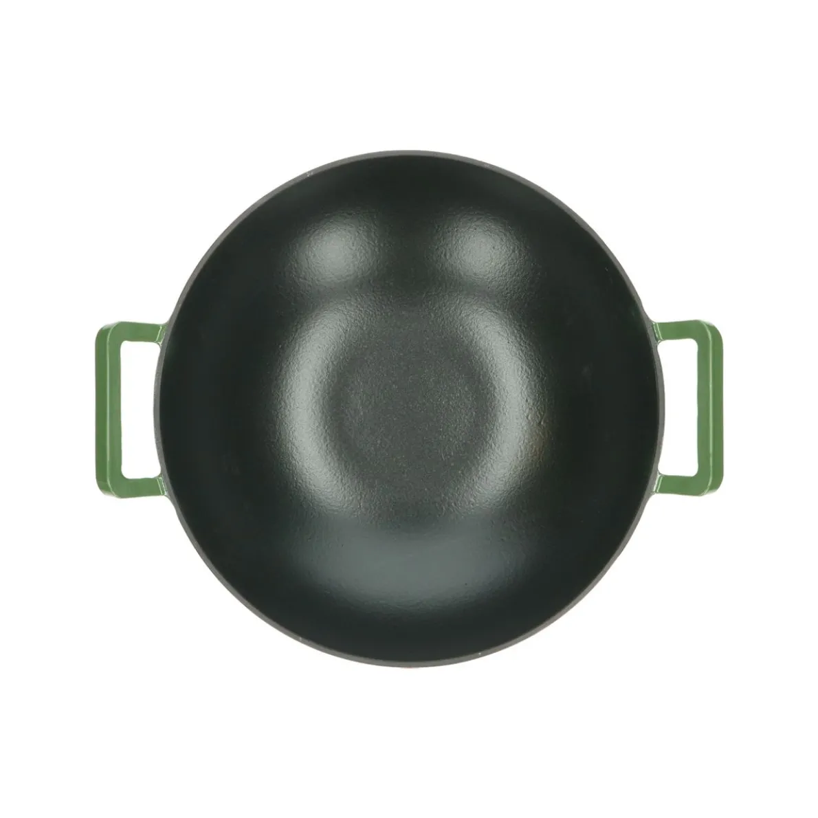 Wok, gietijzer, groen, Ø 36 cm