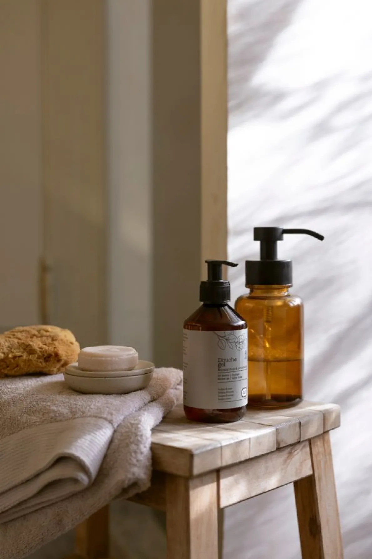 Zeepschaaltje rond, beige spikkel, keramiek