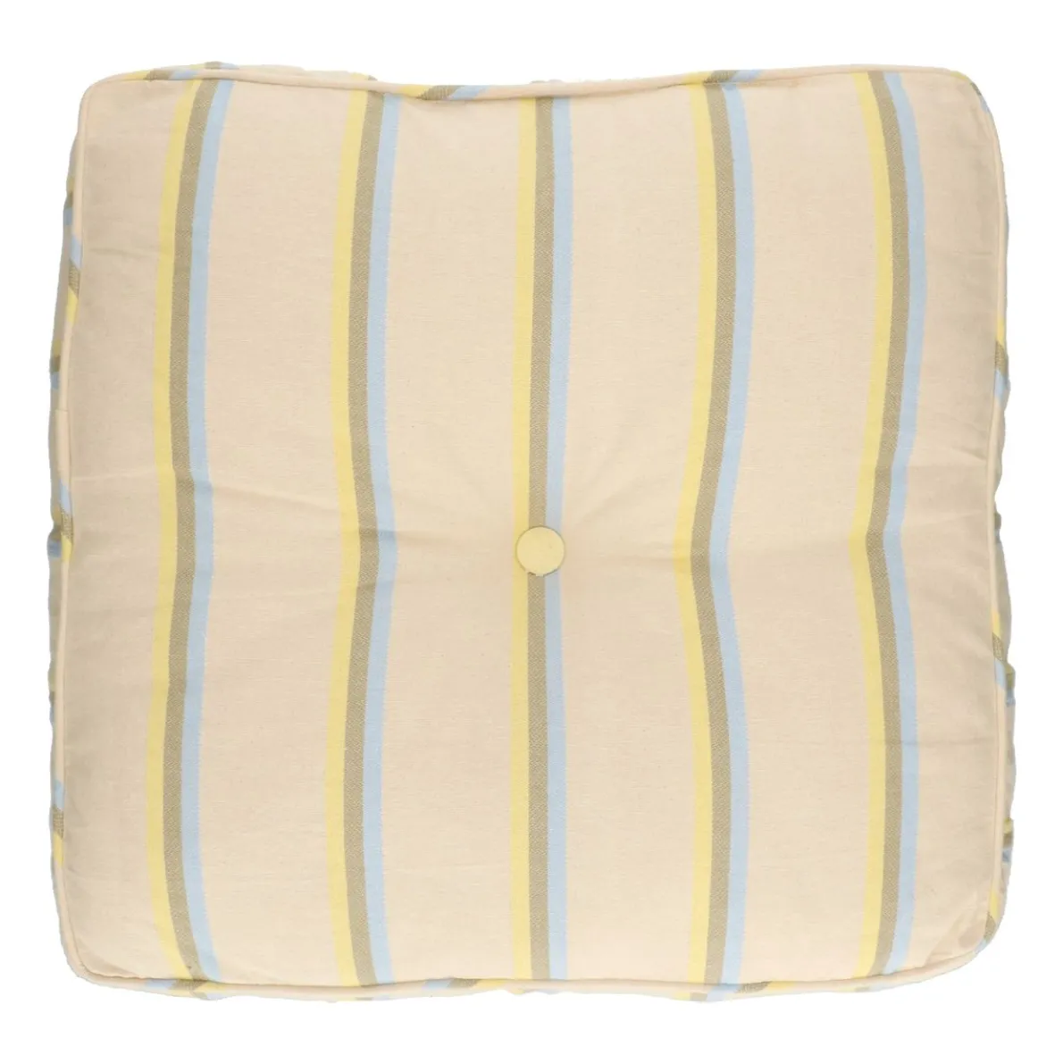 Zitmatras, GOTS bio-katoen, zand gestreept, 50 x 50 cm